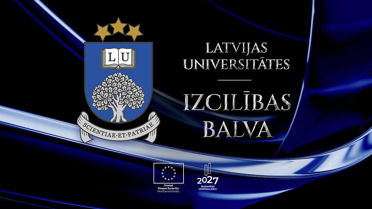 Plakāts ar LU ģerboni LU izcilības balvai
