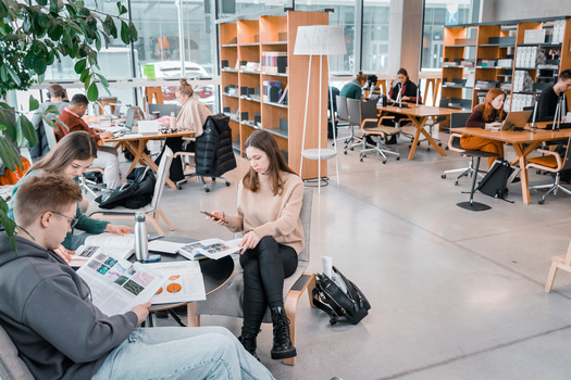 Students at Ul Library