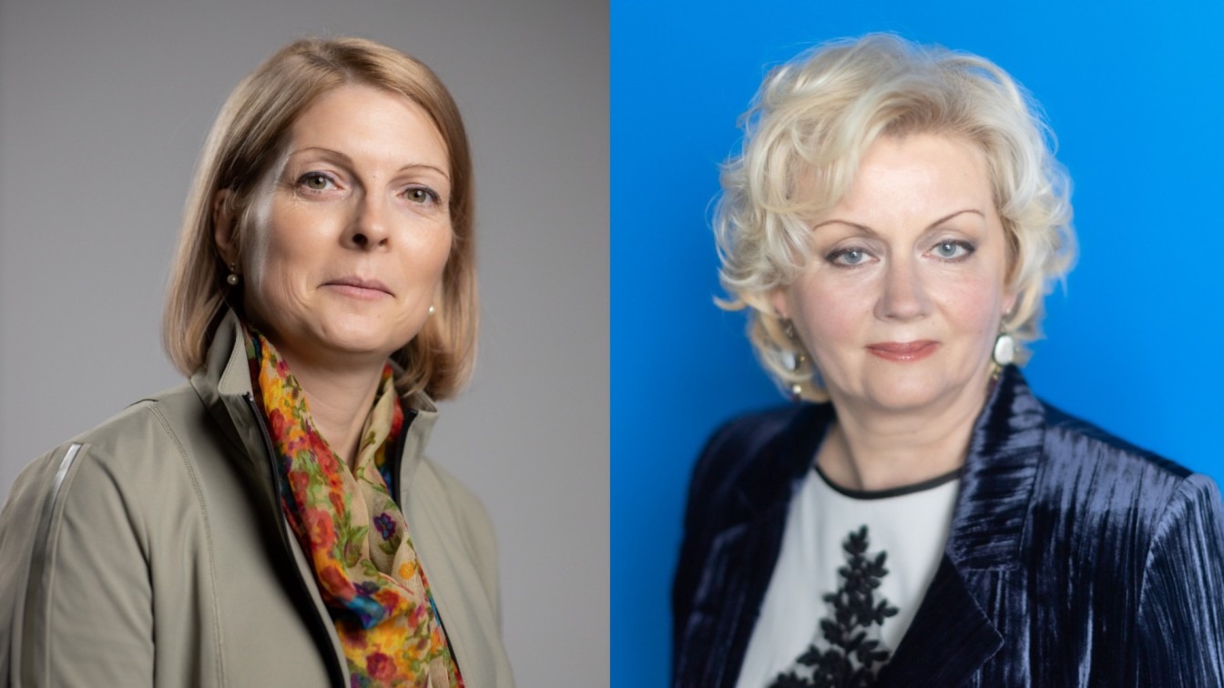 Agnese Dāvidsone Vidzemes Augstskolas rektore, Zanda Rubene Latvijas Universitātes profesore un Doktorantūras skolas direktore