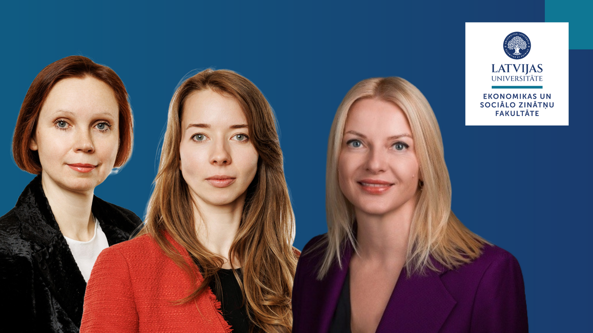 ESZF pētnieces Ramona Rupeika-Apoga, Malvīne Strazdiņa un Ieva Birka