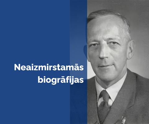 Vēsturiska portreta attēls ar uzrakstu “Neaizmirstamās biogrāfijas”