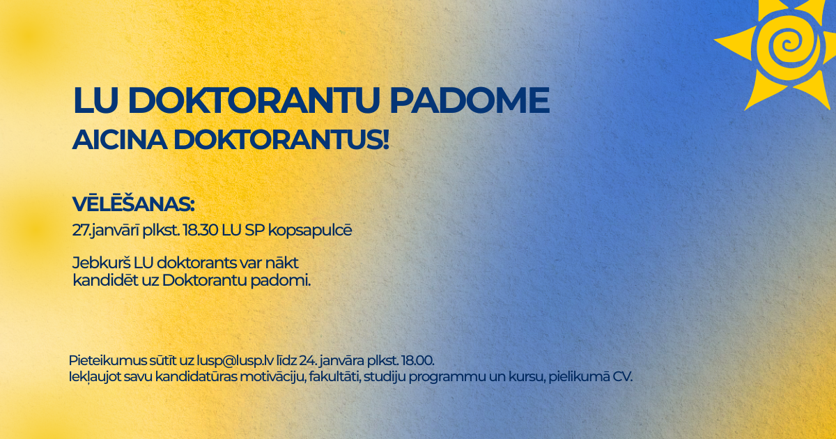 LU Doktorantu padomes velēšanu vizuālis