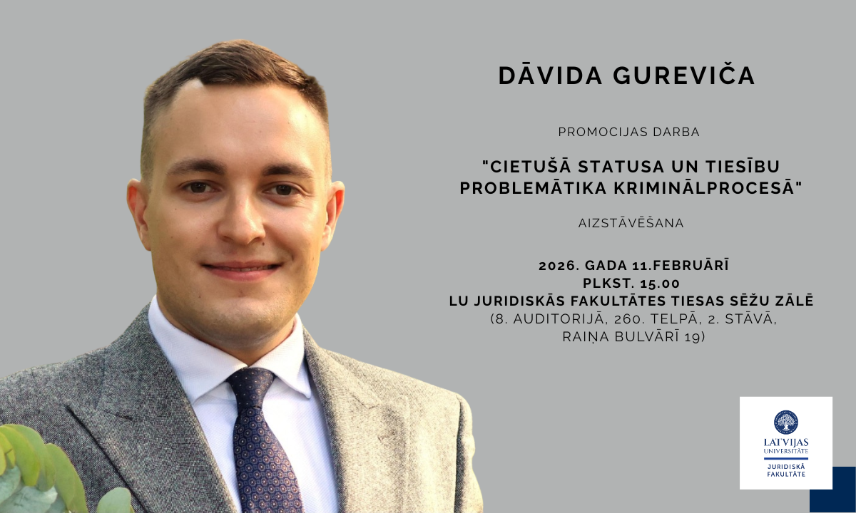 Dāvida Gureviča promocijas darba aizstāvēšanas paziņojums